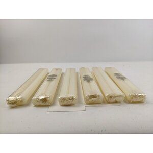 Set of 12 Beeswax Honeycomb 12’’x7/8" Tall Taper Dinner Candles Ivory NEW